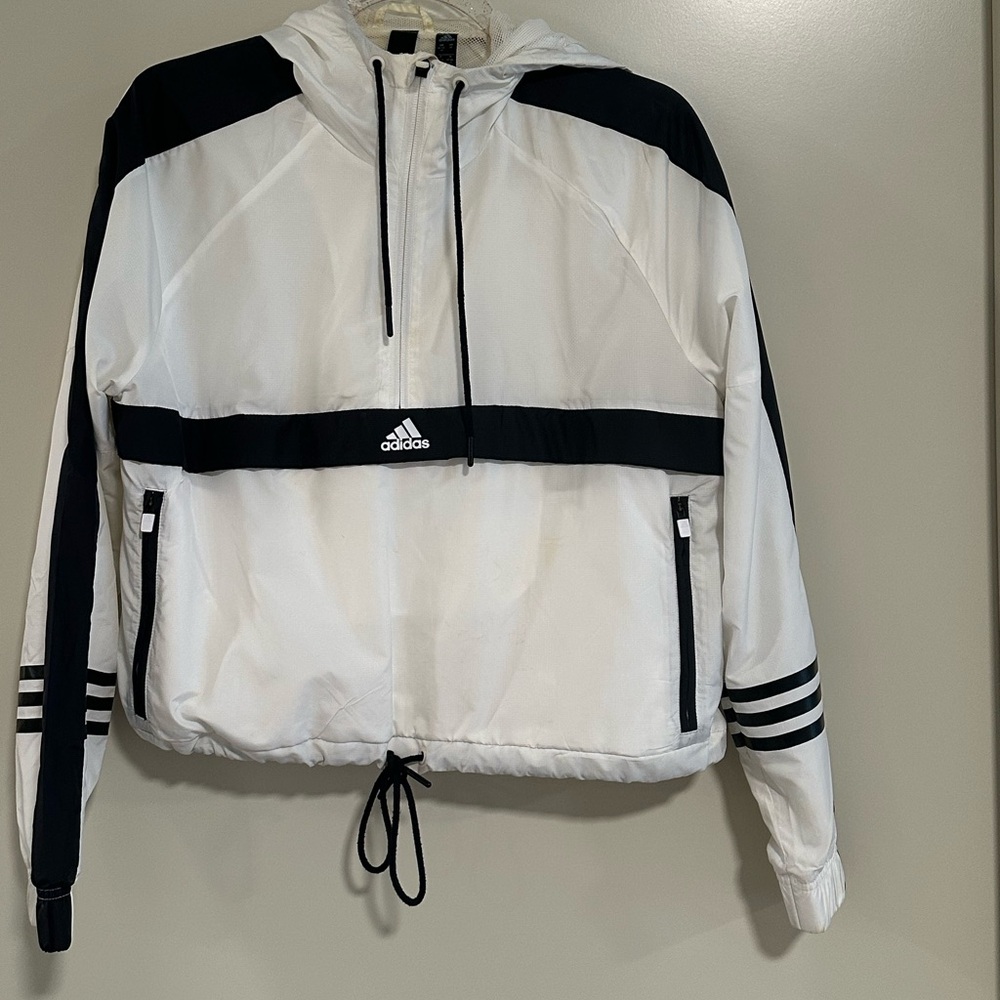 White adidas wind breaker